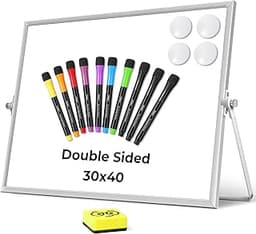 Ohuhu – Mini tableau blanc A3 double face avec feutres et aimants