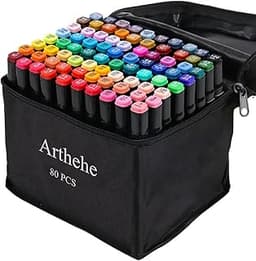 ARTHEHE Feutre à Alcool 80 Couleurs Marqueurs de Dessin