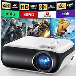 Mini Vidéoprojecteur 4K, HAPPRUN H1 Rétroprojecteur Portable 1080P Natif