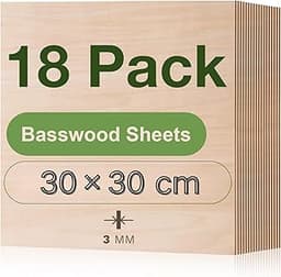 ROBOTIME contreplaqué bouleau 3 mm 300×300 – lot de 18