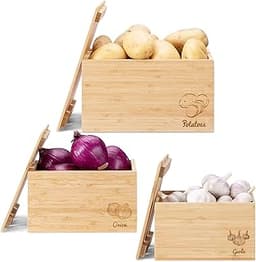 Caisses empilables en bambou