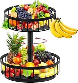 Corbeille à Fruits à 2 Étages