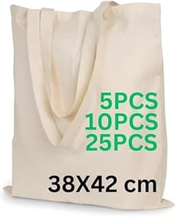 Enviroflex – Sacs fourre-tout en toile 100 % coton (lot)