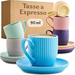 Cosumy Tasses rayées 90 ml