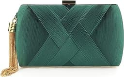 SUKUTU pochette satin à chaîne dorée