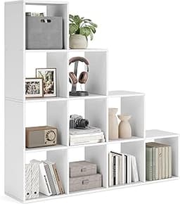 VASAGLE Bibliothèque à 10 Compartiments