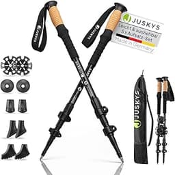 Juskys Bâtons de marche télescopiques