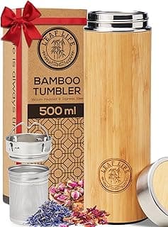 LeafLife Infuseur thé Bouteille en Bambou Premium