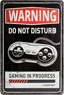Plaque Vintage Gaming in Progress