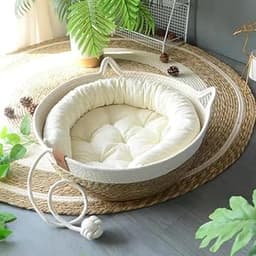 Rukuapid Niche en rotin pour chat