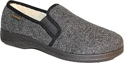 Intermax Chaussons pour homme en feutre rembourrés - Feutre, laine vierge