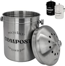 Composteur de cuisine inox Linxor 5 L