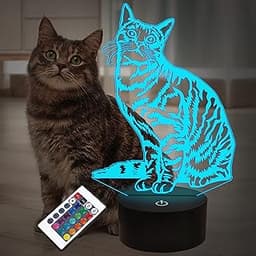 Lampe Chat 3D Illusion LED