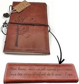 Carnet A5 cuir véritable personnalisé