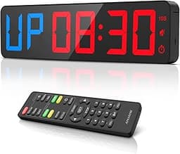 Fitness Minuteur 15'' Grand Horloge Murale Numérique à LED