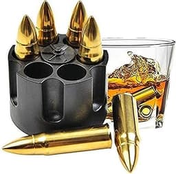 Cubes à whisky inox (6 pièces) avec base