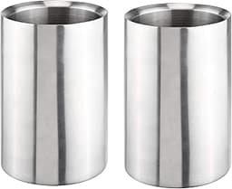 Lot de 2 refroidisseurs à vin en inox double paroi