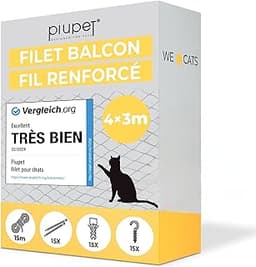 PiuPet Filet de Protection Chat 4x3 m
