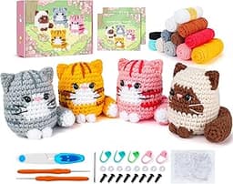 Kit de crochet 4 chats amigurumi