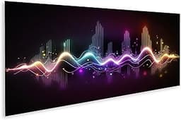 Tableau onde sonore néon