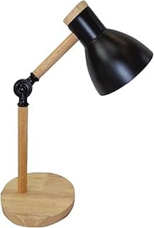 BEL AIR HOME - Lampe d’écriture TEACHER (métal et bois, E27, noir)
