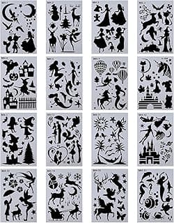 Kit 16 pochoirs silhouettes réutilisables