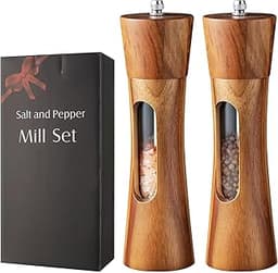 Moulins sel & poivre en bois (x2)