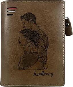 Portefeuille photo gravé